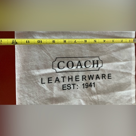 Coach Dust Bags Bundle of three. 2 Dk Brown/Red Trim 1 white. Price for All 3.🥳💰 - Picture 11 of 12